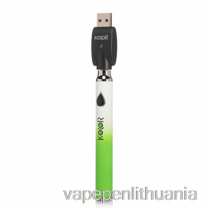 Leaf Buddi Kolor Twist Slim 650mah Baterija Green Vape Skystis